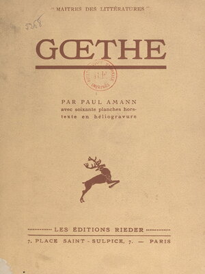 cover image of Gœthe